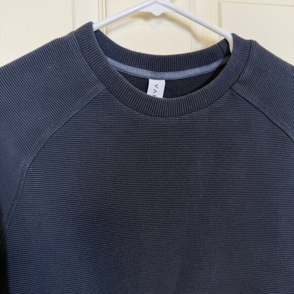 Varley Manning Sweatshirt Black Ribbed Extra Small Oversized Side Zippers VGUC - Picture 2 of 9